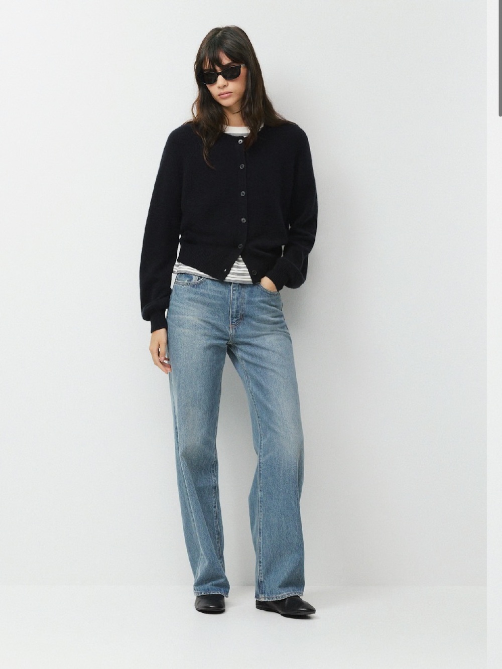 Aritzia Essential Wool Cashmere London Cardigan, Black, Small